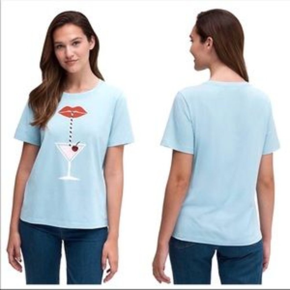 XS Kate Spade ♠️ Martini T Shirt ($98 MSRP)